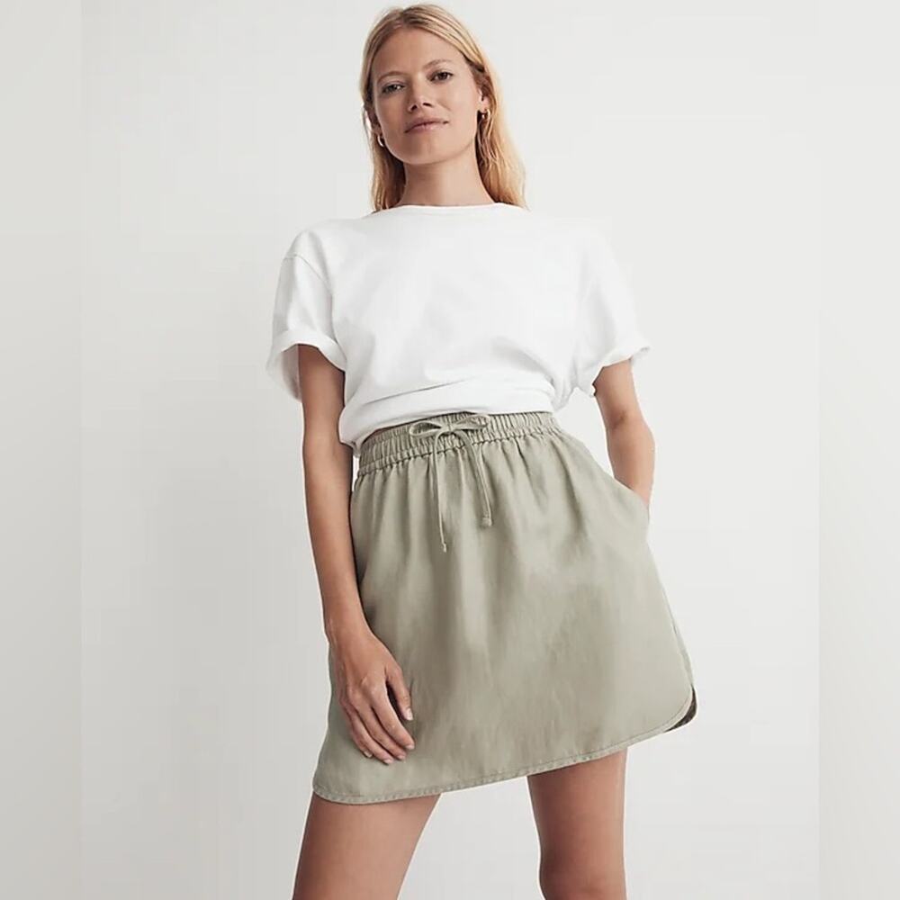 NWT MADEWELL Linen Mini Skirt